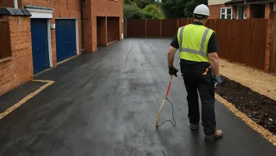 working on a driveway job